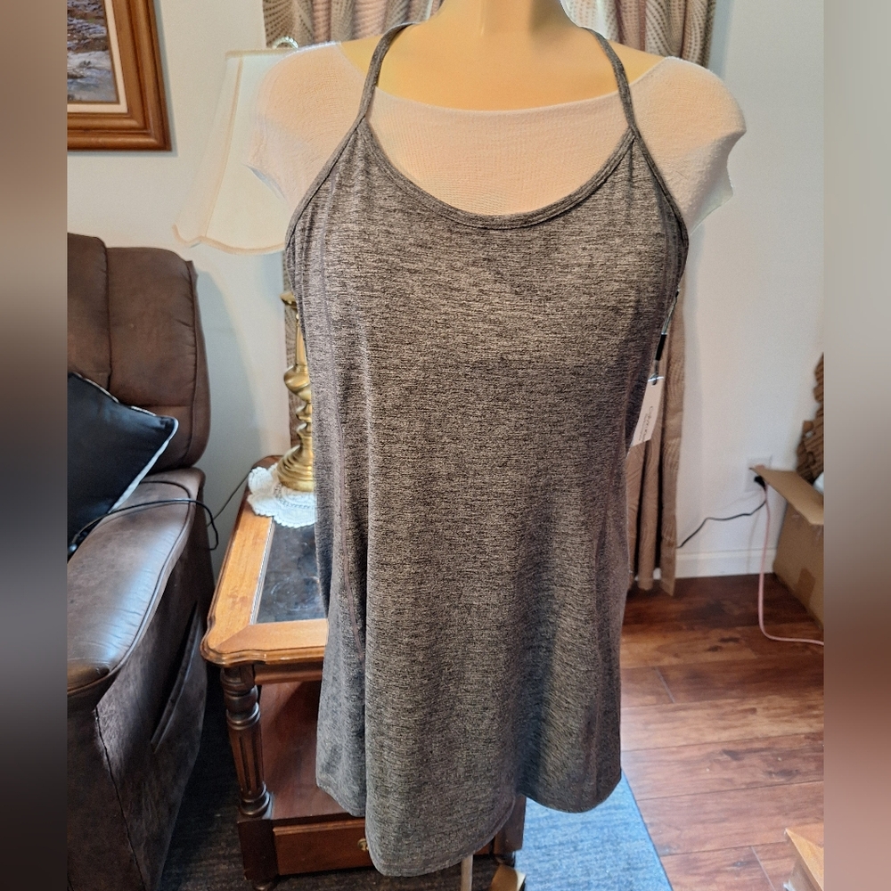 Gray Calvin Klein Performance Midi Dress